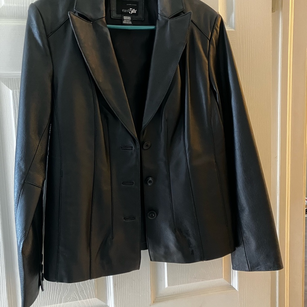 East 5th Elegant Black Leather Jacket